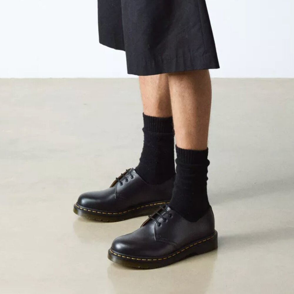 Dr. Martens Black Smooth Leather 3-Eye Shoes - Picture 3 of 3